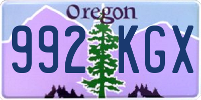 OR license plate 992KGX