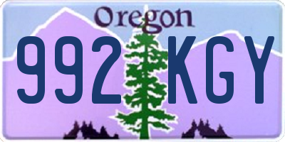 OR license plate 992KGY