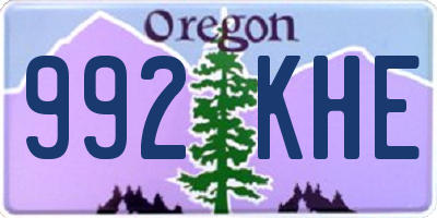 OR license plate 992KHE