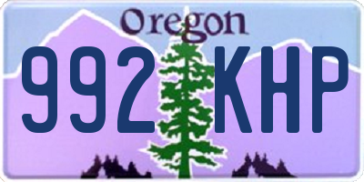OR license plate 992KHP