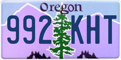 OR license plate 992KHT