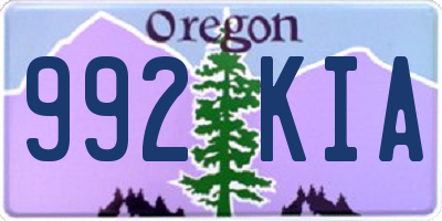 OR license plate 992KIA