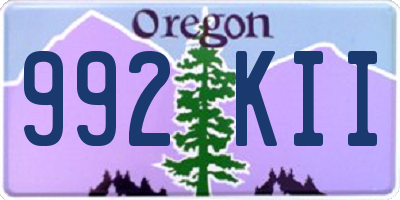OR license plate 992KII