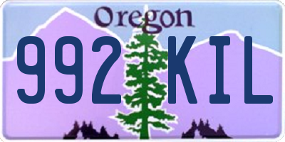 OR license plate 992KIL