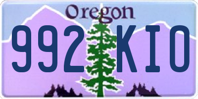 OR license plate 992KIO