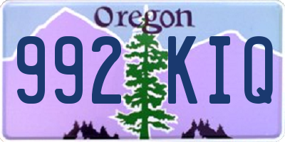 OR license plate 992KIQ