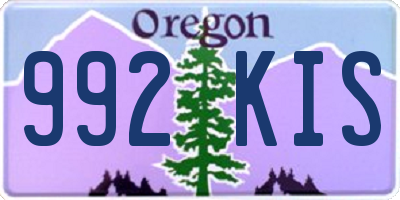 OR license plate 992KIS