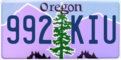 OR license plate 992KIU