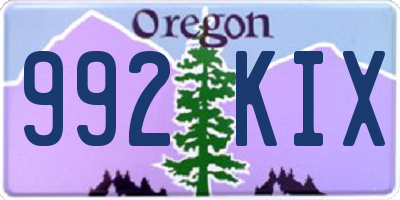 OR license plate 992KIX