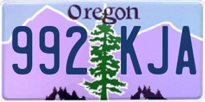 OR license plate 992KJA