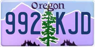 OR license plate 992KJD