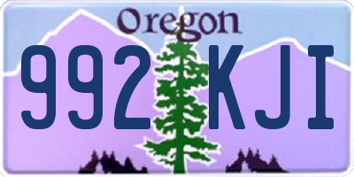 OR license plate 992KJI