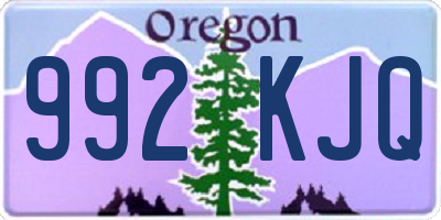 OR license plate 992KJQ
