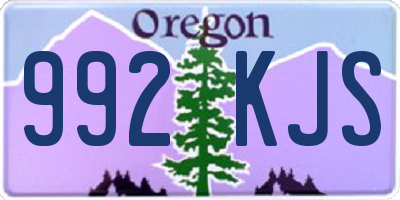 OR license plate 992KJS