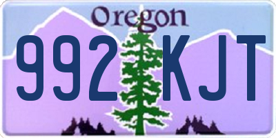 OR license plate 992KJT