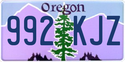 OR license plate 992KJZ