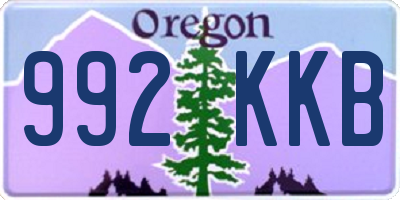 OR license plate 992KKB