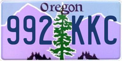 OR license plate 992KKC