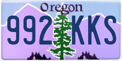 OR license plate 992KKS