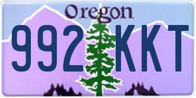 OR license plate 992KKT