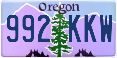 OR license plate 992KKW