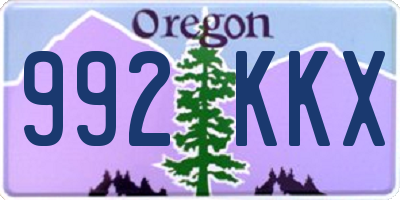 OR license plate 992KKX