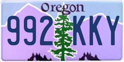 OR license plate 992KKY