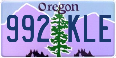 OR license plate 992KLE