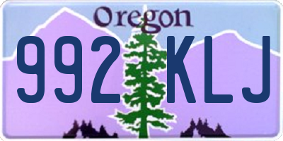 OR license plate 992KLJ