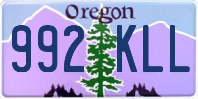OR license plate 992KLL