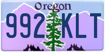 OR license plate 992KLT