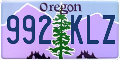 OR license plate 992KLZ