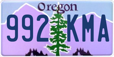 OR license plate 992KMA