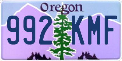 OR license plate 992KMF