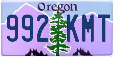 OR license plate 992KMT