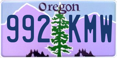 OR license plate 992KMW