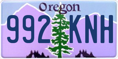 OR license plate 992KNH