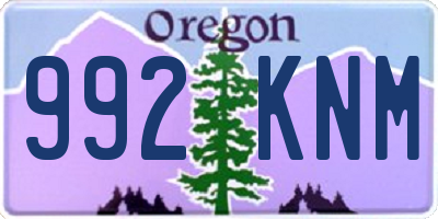 OR license plate 992KNM