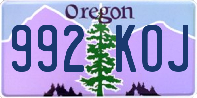 OR license plate 992KOJ