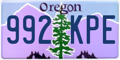OR license plate 992KPE