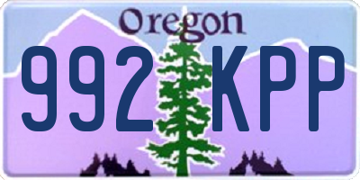 OR license plate 992KPP
