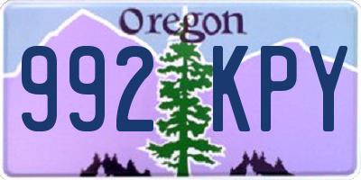 OR license plate 992KPY
