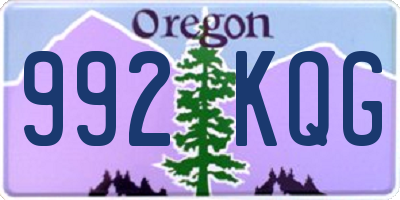 OR license plate 992KQG