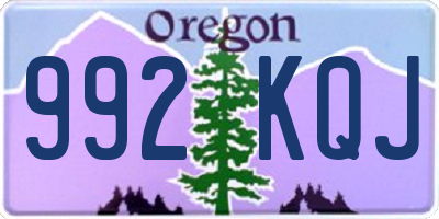 OR license plate 992KQJ