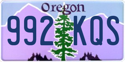 OR license plate 992KQS