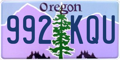 OR license plate 992KQU