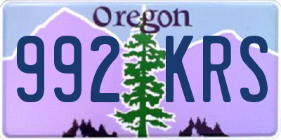 OR license plate 992KRS