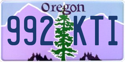 OR license plate 992KTI