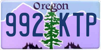 OR license plate 992KTP
