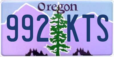 OR license plate 992KTS
